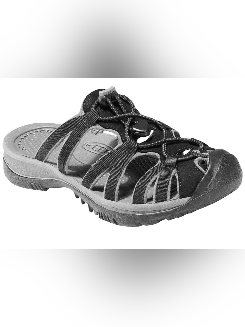 KEEN Women’s Whisper Waterproof Hiking Slide On Sport Sandals Black Sz 7.5